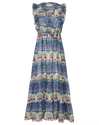 Lollys Laundry - SamoLL Midi Kjole - Blue